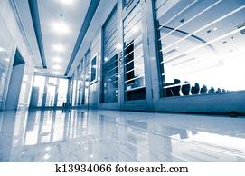 office corridor door glass