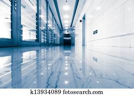 office corridor door glass
