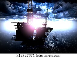 Oil rig platform Oil rig platform