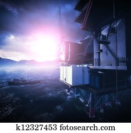 Oil Rig Stock Illustrations | Our Top 1000+ Oil Rig art | Fotosearch