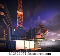 Oil rig platform Oil rig platform