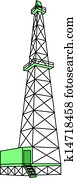 Oil Rig. Vector Oil Rig. Vector