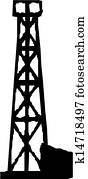 Oil Rig. Vector Oil Rig. Vector