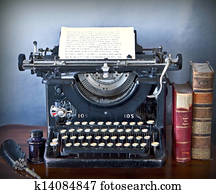 Old typewriter writing faded characters Old typewriter writing faded characters