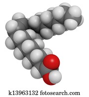 oleic, חומצה, omega-9, שומני, acid,, דוגמא מולקולרית
