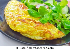 omelette with salad omelette with salad