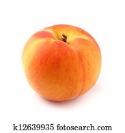 One ripe peach in closeup One ripe peach in closeup