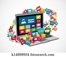 online, soziales, medien, anwendungen