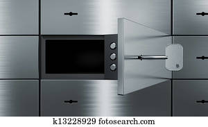 opened empty safety deposit box