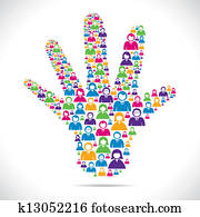 openhand with group of people