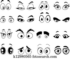 Outlined cartoon eyes Outlined cartoon eyes