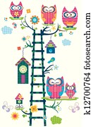 owl`s, baum owl`s, baum
