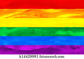 Painted flag of Gay (Pride)