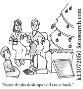 pais, dar, um, antigas, desktop, para, seu, filho