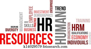 palabra, nube, -, recursos humanos