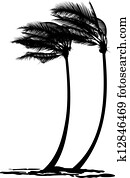 Palm trees in the wind Palm trees in the wind
