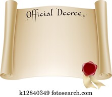 papel, oficial, certificado