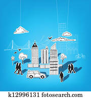 Paper City Vector Elements Paper City Vector Elements