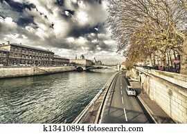 Paris. Wonderful view of the city along Seine River