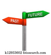 Past Future Direction Sign