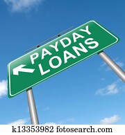 Payday loans concept.