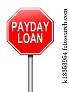 Payday loans concept.