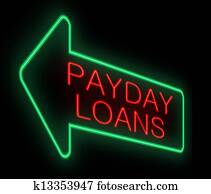 Payday loans concept.