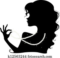 Pearl Necklace Silhouette