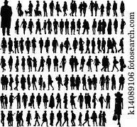 People silhouettes People silhouettes