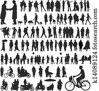 People silhouettes