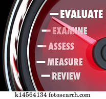 Performance Review Evaluation Speedometer Gauge