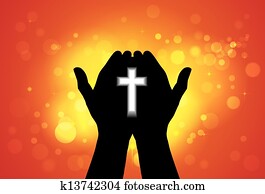 person, angebot, gebet, oder, anbeten, mit, kreuz, in, hand person, angebot, gebet, oder, anbeten, mit, kreuz, in, hand
