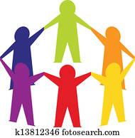 personas papel, crear, casa, composición, aislado, blanco