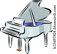 Piano illustration. Piano illustration.