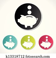 Piggy bank icon Piggy bank icon
