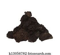 Pile dirt isolated on white backgro