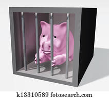 pink piggy is jailed