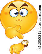 Pointing at watch emoticon