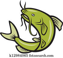 Dessin Anime Poisson Chat Clipart K Fotosearch