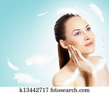 Portrait of a young charming girl