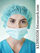 Portrait of young female surgeon