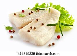 prepared fish fillet pieces