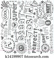 Priase Encouragement Words Doodles Priase Encouragement Words Doodles