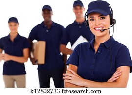 professional courier service staff