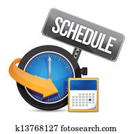 programa, ícone, com, relógio