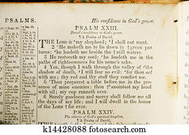 Psalm 23 from an old Bible Psalm 23 from an old Bible