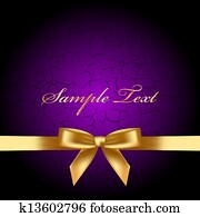 purple background with gold bow