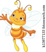 Queen bee showing Queen bee showing