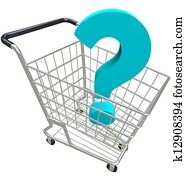 Question Mark in Shopping Cart Customer Service Question Mark in Shopping Cart Customer Service