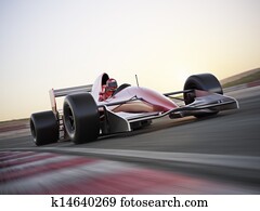 Race car racing on a track Race car racing on a track